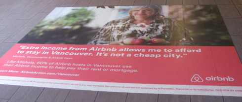 Canada Line Airbnb ad