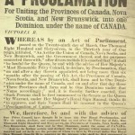 Canada Confederation proclamation